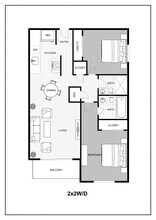 2x2 W/D 702 floor plan